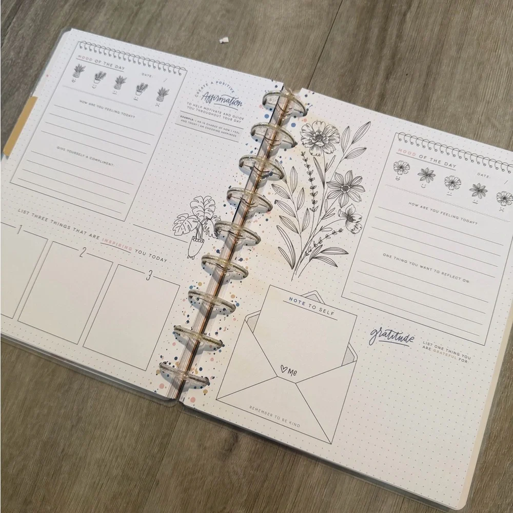Happy Planner Pink and Gold Floral Planner